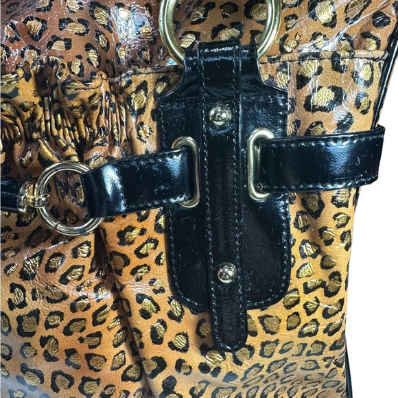 “The Find” Vintage Animal Print Patent Leather Hobo Purse - Picture 10 of 16